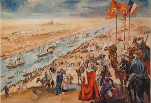 Einweihungszeremonie des Suezkanals in Port-Said, 17. November 1869, 1869 von Unbekannt