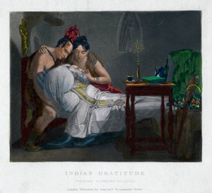 Indische Dankbarkeit - Peruaner besuchen Las Cassas, 19. Jahrhundert von Unbekannt