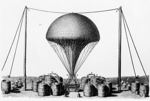 Aufblasen eines Wasserstoffballons, 1845