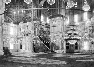 Im Inneren der Moschee von Muhammad Ali in der Zitadelle von Saladin, Kairo, Ägypten von Unbekannt
