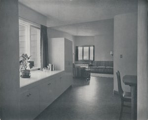 Innenraum - Haus in Fairfax, Kalifornien von Francis Ellsworth Lloyd, 1942 von Unbekannt