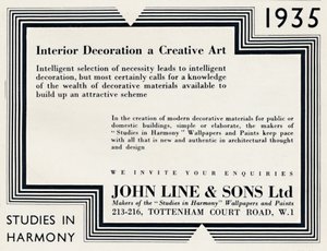 Innendekoration eine kreative Kunst - John Line & Sons Ltd, 1935