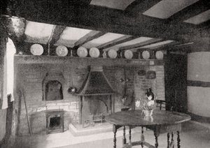 Innenraum von Anne Hathaways Cottage, Stratford-upon-Avon, Warwickshire, England, 1924-1926 von Unbekannt