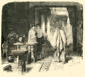 Innenansicht eines römischen Hauses, 1890
