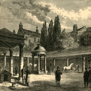 Innenhof des alten Tattersalls, um 1876 von Unbekannt