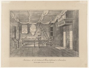 Innenraum des Hauses von Zar Peter in Zaandam, 1697, Mitte des 19. Jahrhunderts von Unbekannt