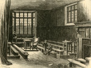 Innenraum des alten Klassenzimmers, 1898