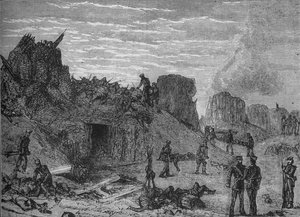 Inneres des Redan nach seiner Eroberung, ca. 1880