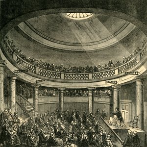 Innenansicht der Rotunde, Blackfriars Road, 1820, ca. 1878