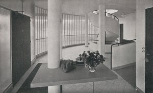 Innenraum der Villa in Poissy, 1933 von Unbekannt