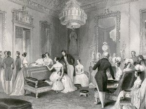 Innenraum des Gelben Salons, Buckingham Palace, London, 1840 von Unbekannt