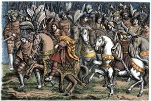 Interview zwischen Franz I. und Heinrich VIII. auf dem Feld des Goldenen Tuchs, 1520, 1870 von Unbekannt