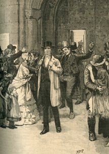 Irische Gefangene während des Fortschritts von Lord Mulgrave befreit, 1836, ca. 1890