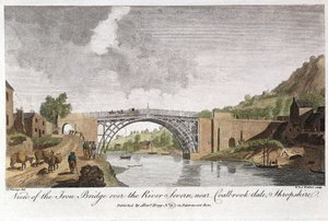 Eisenbrücke über den Severn in Ironbridge, Coalbrookdale, England, gebaut 1779 von Unbekannt