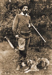 Isaac Ilyich Levitan 1860-1900 mit seinem Hund Vesta, vor 1893