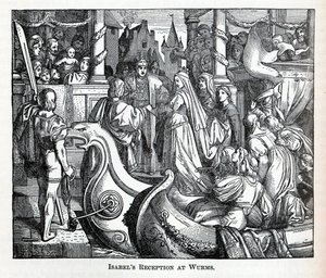 Isabels Empfang in Worms, 1882
