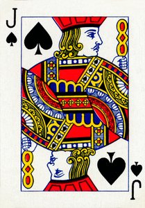 Bube der Pik aus einem Kartenspiel von Goodall & Son Ltd., um 1940 von Unbekannt
