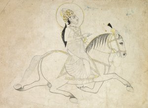 Jai Singh III von Jaipur reitet, ca. 1820 von Unbekannt