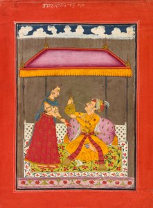Jalandhara Ragaputra, aus einer Ragamala-Serie, ca. 1740-1750