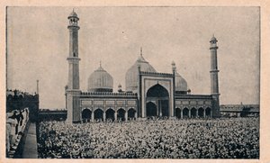 Jama Masjid, Delhi, um 1900 von Unbekannt