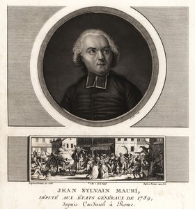 Jean-Sylvain Mauri oder Jean-Sifrein Maury (1746-1817), französischer Kardinal, Erzbischof und Bischof von Montefiascone von Unbekannt