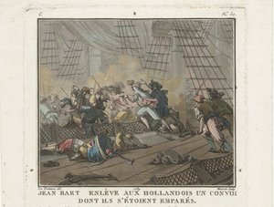Jean Bart in der Schlacht von Texel am 29. Juni 1694, 1789 von Unbekannt