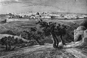 Jerusalem, vom Ölberg, 1902