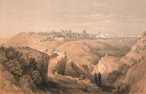 Jerusalem von der Straße nach Bethanien, 1855 von Unbekannt