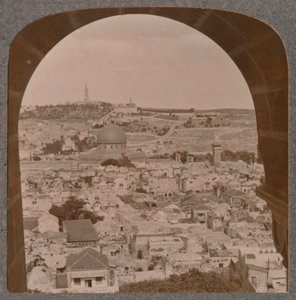 Jerusalem vom Glockenturm der protestantischen Kirche, um 1900 von Unbekannt