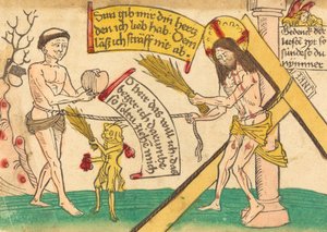 Jesus zieht die Gläubigen zu seinem Herzen