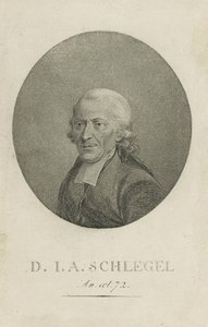 Johann Adolf Schlegel 1721-1793, um 1800 von Unbekannt