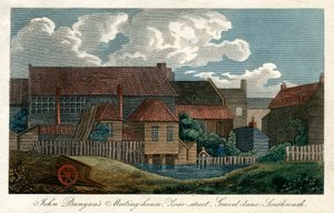 John Bunyans Versammlungshaus, Zoar-Straße, Gravel-Lane, Southwark, London, 1814 von Unbekannt