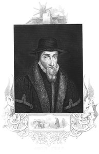John Foxe, englischer Märtyrologe des 16. Jahrhunderts, c1880 von Unbekannt