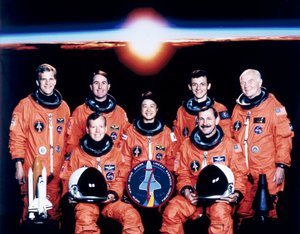 John Glenn und Crew, Juni 1998