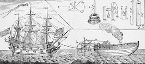 Jonathan Hulls Dampfschlepper, 1736, 1904 von Unbekannt