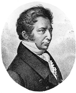 Joseph Louis Gay-Lussac, französischer Chemiker, Physiker und Ballonfahrer, um 1824