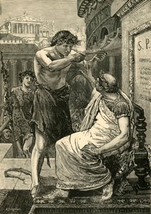 Julius Caesar lehnt die von Antonius angebotene Krone ab, 1890 von Unbekannt