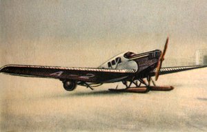 Junkers F13 L Flugzeug mit Schneekufen, 1920er, 1932 von Unbekannt