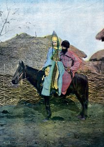 Kabardinisches Paar auf einer Reise, ca. 1890 von Unbekannt
