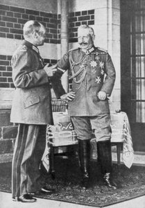 Kaiser Wilhelm II. von Deutschland und Friedrich August III. von Sachsen, Juni 1918 von Unbekannt