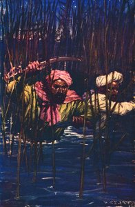 Kavanagh und Kunuji im Sumpf, 1857 von Unbekannt