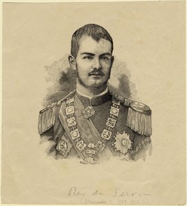 König Aleksandar von Serbien 1876-1903, ca. 1889 von Unbekannt