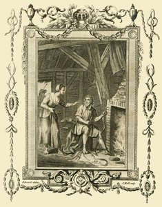 König Alfred in Verkleidung wird von der Frau des Viehhirten getadelt, weil er die Kuchen hat anbrennen lassen, um 878, 1783