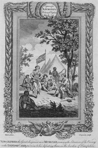 König Alfred der Große, verkleidet als Musiker, beobachtet die Lage des Feindes, um 1787 von Unbekannt