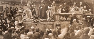 König Karl IV., der seinen Krönungseid in Budapest am 30. Dezember 1916 ablegt, 1916 von Unbekannt