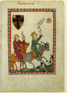 König Konrad der Jüngere aus dem Codex Manesse, zwischen 1305 und 1340 von Unbekannt
