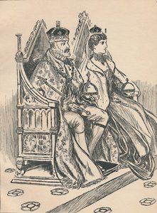 König Edward VII. und Königin Alexandra, ca. 1907 von Unbekannt