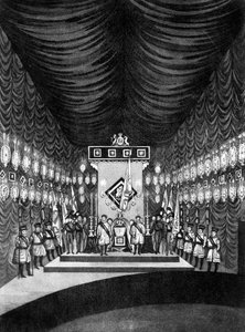 König Georg IV. aufgebahrt im Windsor Castle, 1830 von Unbekannt