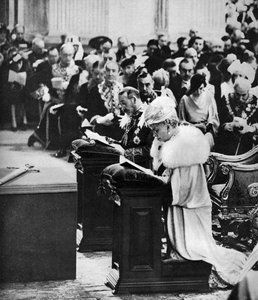 König George V. und Königin Mary in der St. Pauls Kathedrale, Silbernes Jubiläum, Dankgottesdienst, 1935