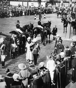 König Georg V. und die Bürgermeister der nördlichen Londoner Bezirke in Marylebone, Silberjubiläum, 1935